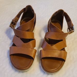 Sofft Tan Brown Strappy Sandals Size 9
